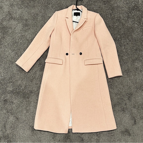 Banana Republic Blush Pink Double Breasted Wool Coat - Picture 4 of 6